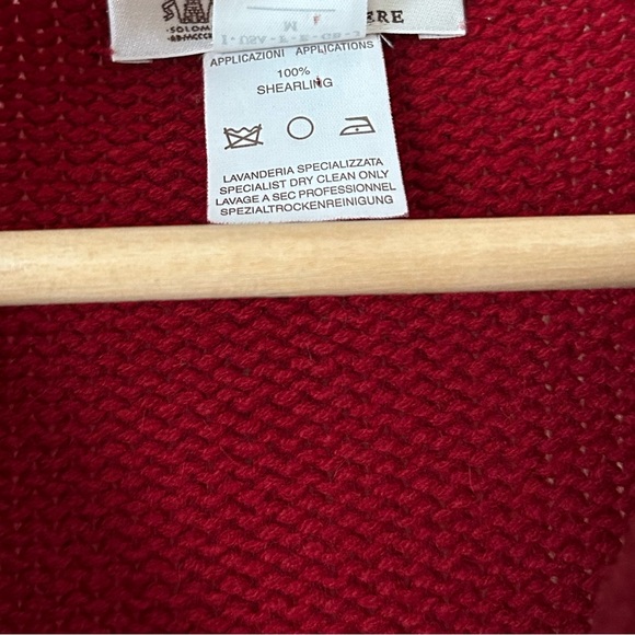 LUXE Brunello Cucinelli Shearling/Cashmere Cherry Red Vest Small Womens Suede - Picture 4 of 13